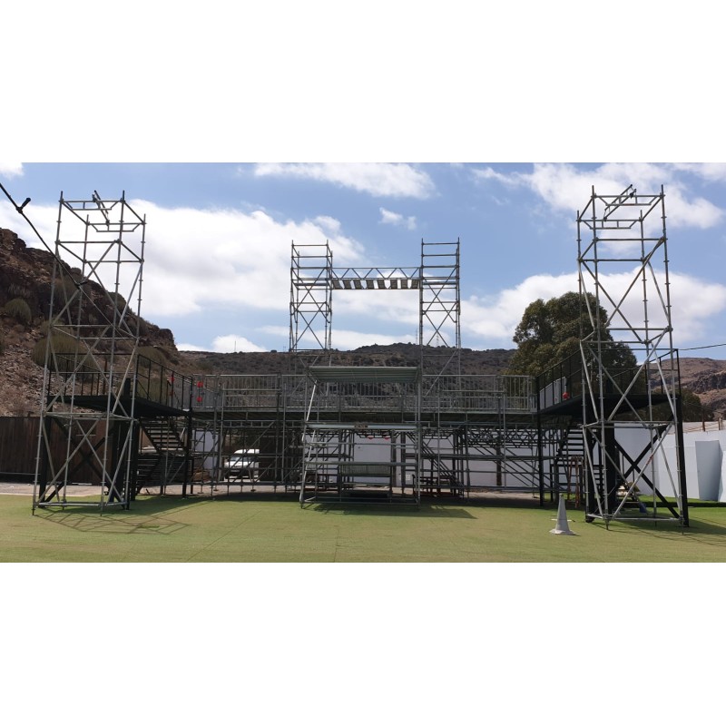 Andaime de aço para palco de 12x8 metros