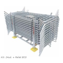 Kit de 24 cercas de segurança para obras, modelo BCN galvanizado