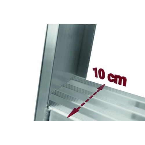 Escalera de aluminio para trabajos profesionales de uso intensivo.