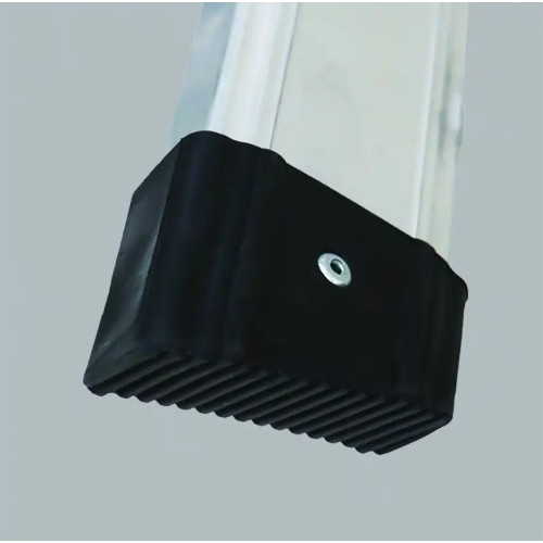 Escada telescópica de alumínio com rodas para uso profissional