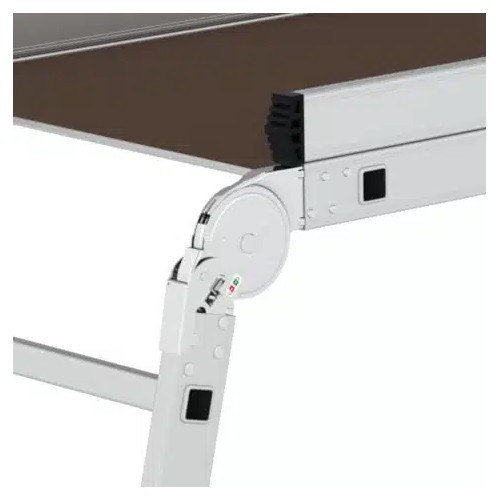 Plataforma dupla telescópica profissional em alumínio 2+1 degraus