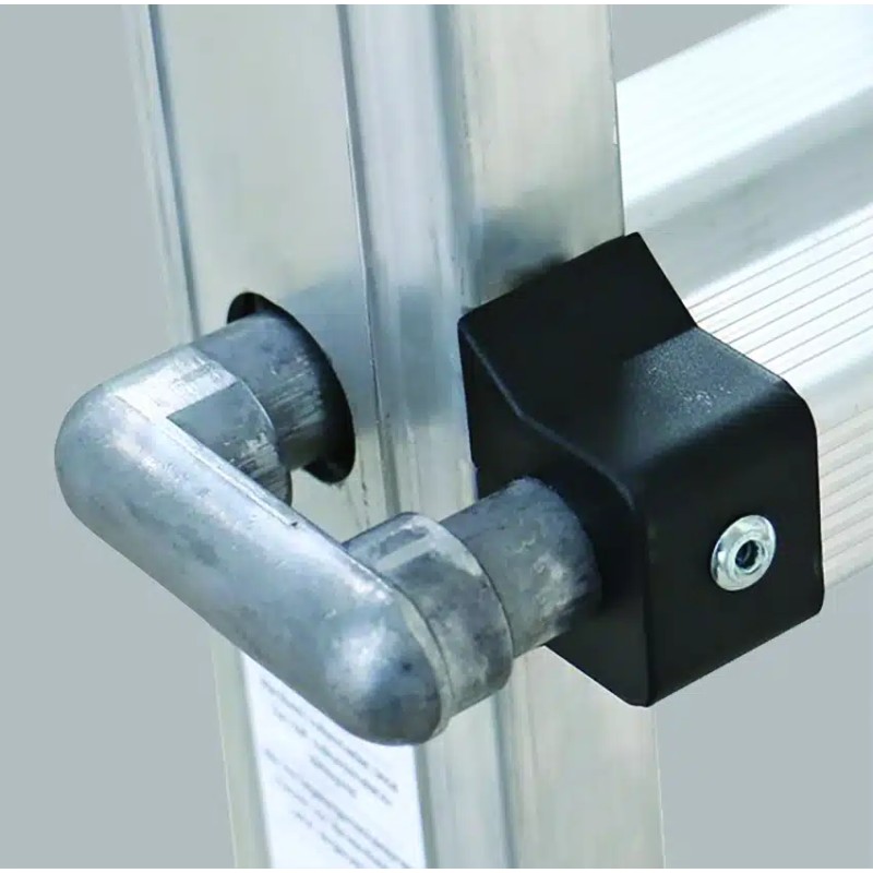 Plataforma dupla telescópica profissional em alumínio 2+1 degraus