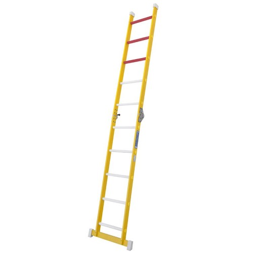 Escalera de fibra de un tramo plegable 3 a 6 peldaños