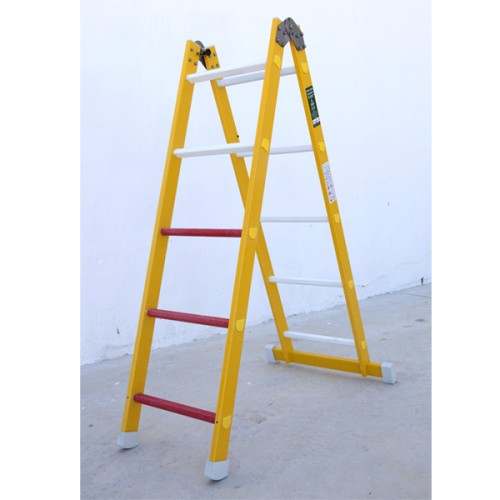 Escalera de fibra de un tramo plegable 3 peldaños