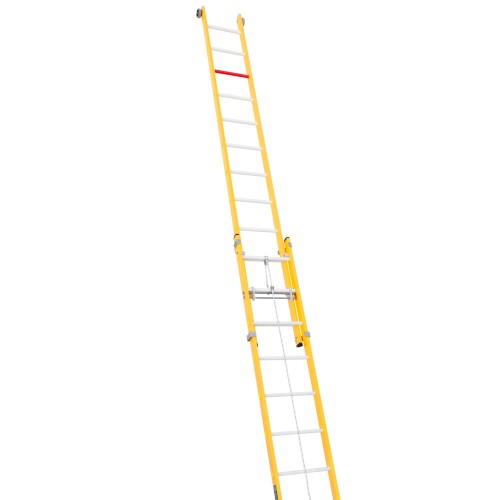 Escalera de fibra extensible a cuerda de 10 a 14 peldaños ARIZONA