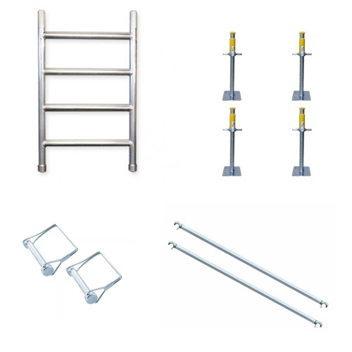 Kit L Salvaescaleras para andamios 75x190 altura 80-120 cms