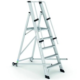 Escalera robusta de aluminio con estructura soldada SITRA 5 peldaños PERSUM