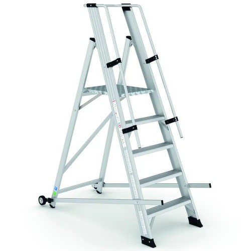 Escalera robusta de aluminio con estructura soldada SITRA 5 peldaños PERSUM