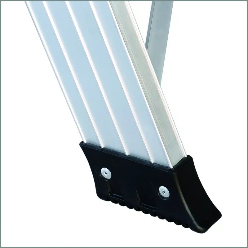 Escalera robusta de aluminio con estructura soldada profesionales de uso intensivo.