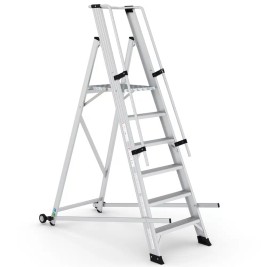 Escada robusta em alumínio com estrutura soldada SITRA 5 degraus PERSUM