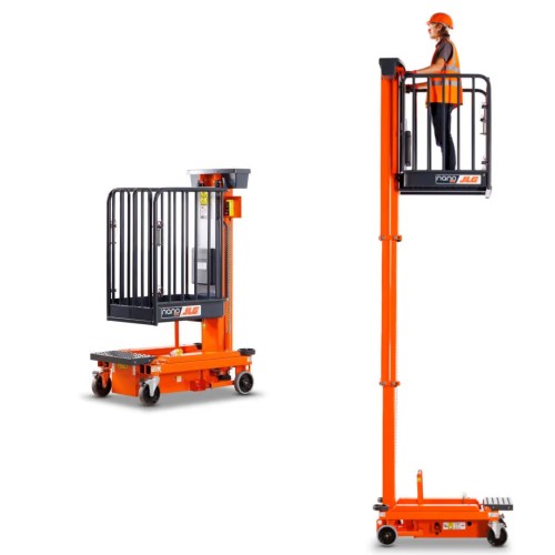 Plataforma elevadora de personal de empuje manual y elevación eléctrica NANO 35
