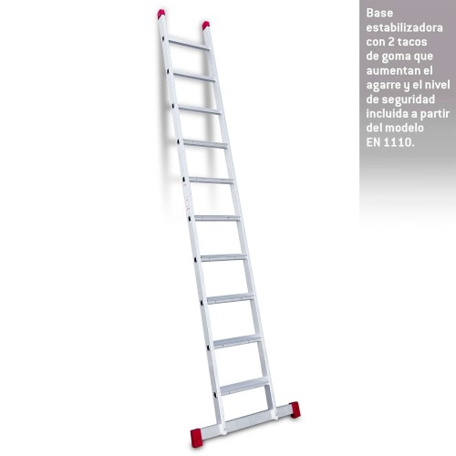 Escalera profesional aluminio de 1 tramo 10 peldaños EN1110 FARAONE