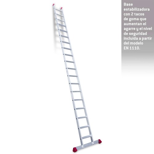 Escalera profesional aluminio de 1 tramo 19 peldaños EN1119 FARAONE