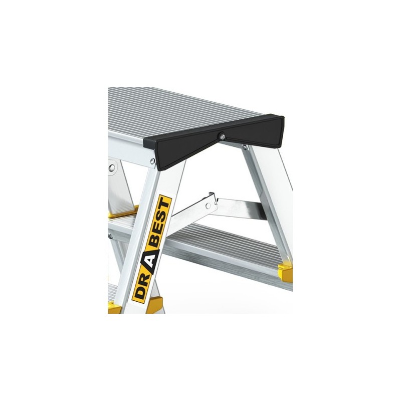 Escalera doméstica de tijeras doble subida de 2 peldaños - DRABEST