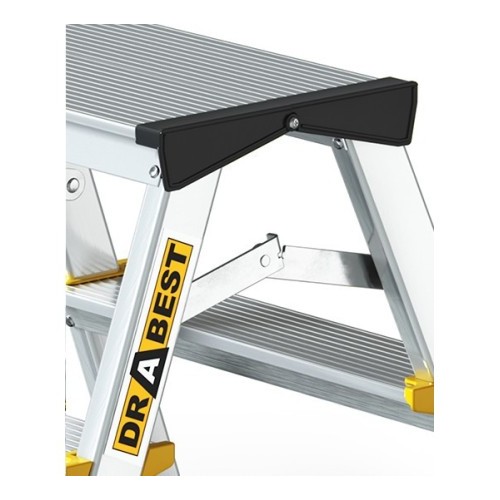 Escalera doméstica de tijeras doble subida de 2 peldaños - DRABEST