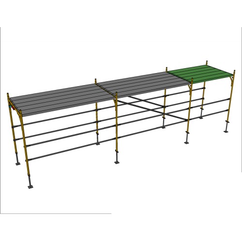 Andaime de pórtico pedonal europeu Dino 48 PT- 8 m x 1,5 m x 2,5 m