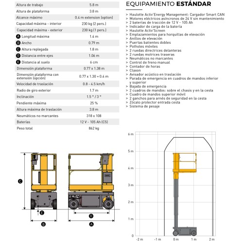 plataforma elevatória elétrica