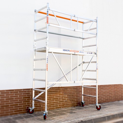 Andamio plegable 75x190  3,85 m Altura de trabajo con barras extras de seguridad