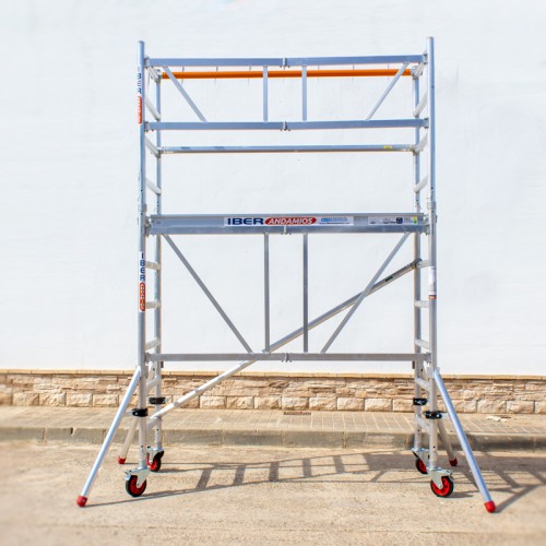 Andaime dobrável 75x190 - 3,85 m de altura de trabalho com MINI STAB