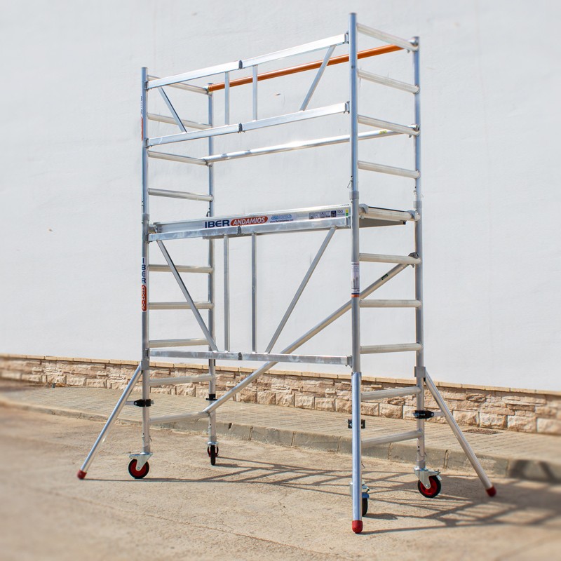 Andaime dobrável 75x190 - 3,85 m de altura de trabalho com MINI STAB