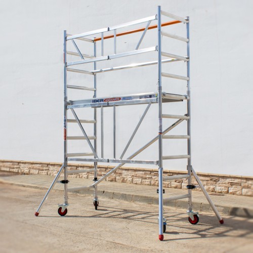 Andaime dobrável 75x190 - 3,85 m de altura de trabalho com MINI STAB