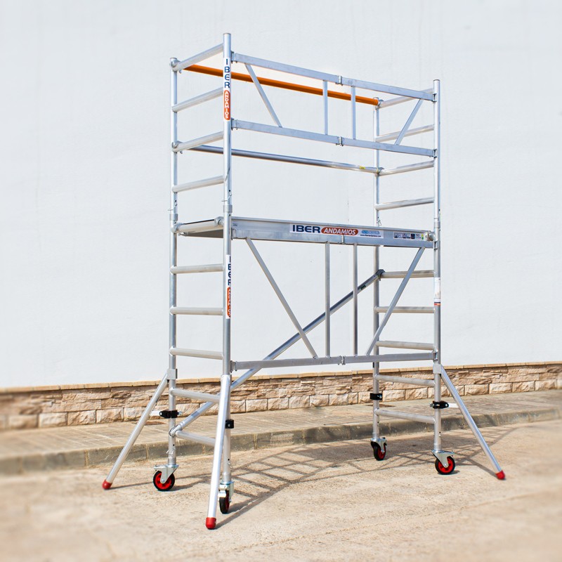 Andaime dobrável 75x190 - 3,85 m de altura de trabalho com MINI STAB