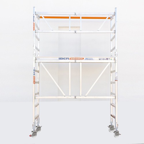 Andaime dobrável 75x190 - 4 m. e rodas de NYLON do fuso