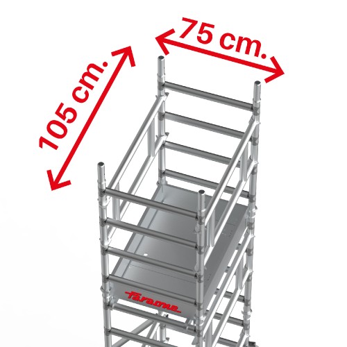 Torre de andamio TopSystem 75x105 3,20 m altura de trabajo - Faraone