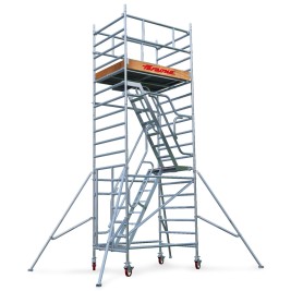 Torre de andaime com escadas TopSystem 135×180 14,2m de altura trabalho