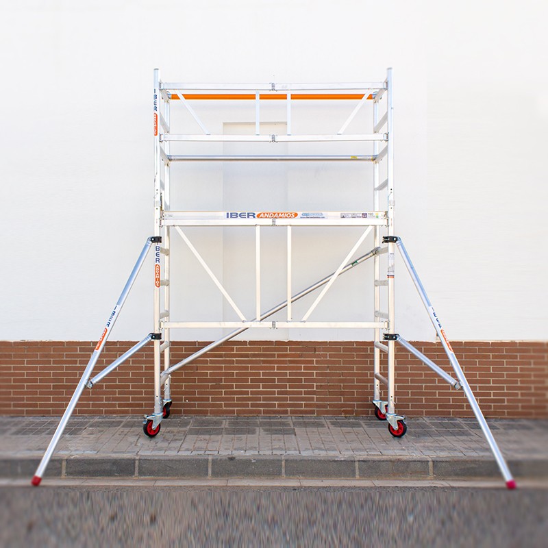 Andamio plegable 90x190 con 3,85 m Alt. de trab. Plataf. C/T ESTABILIZADORES