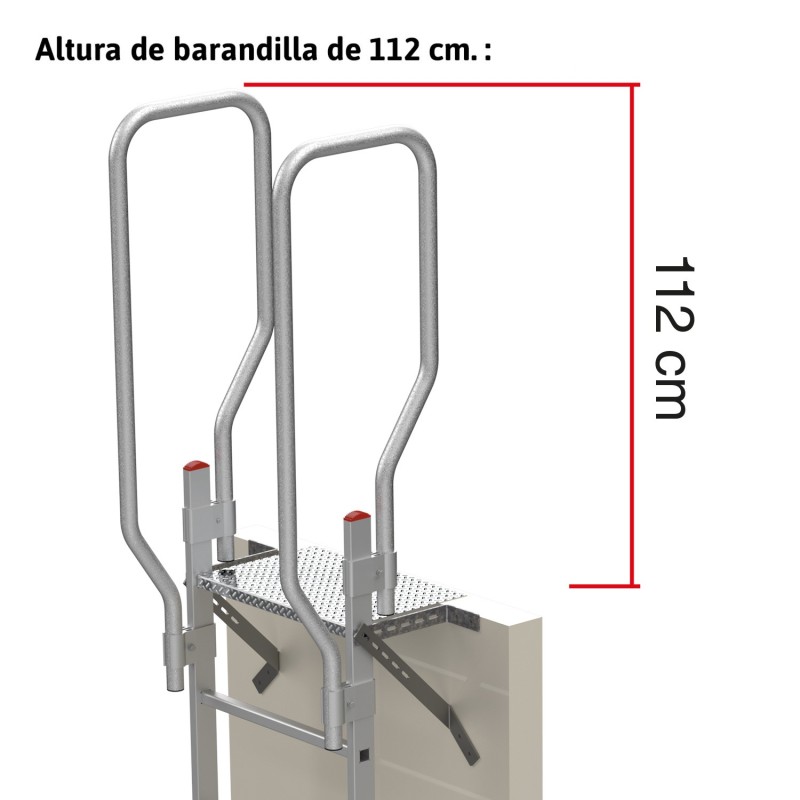 Escada de segurança vertical SVS0 sem gaiola de proteção Faraone