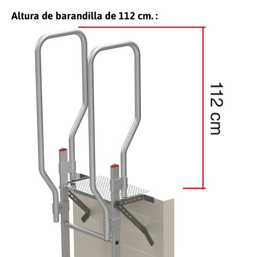 Escalera vertical de seguridad  SVS0 sin jaula de protección Faraone