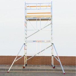Alquiler Andamio plegable 75x190, 5.70m Alt trabajo - con rodapiés -  IBERANDAMIOS