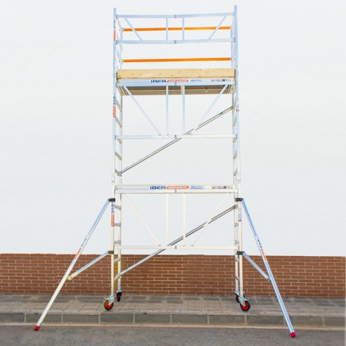 Alquiler Andamio plegable 75x190, 5.70m Alt trabajo - con rodapiés -  IBERANDAMIOS