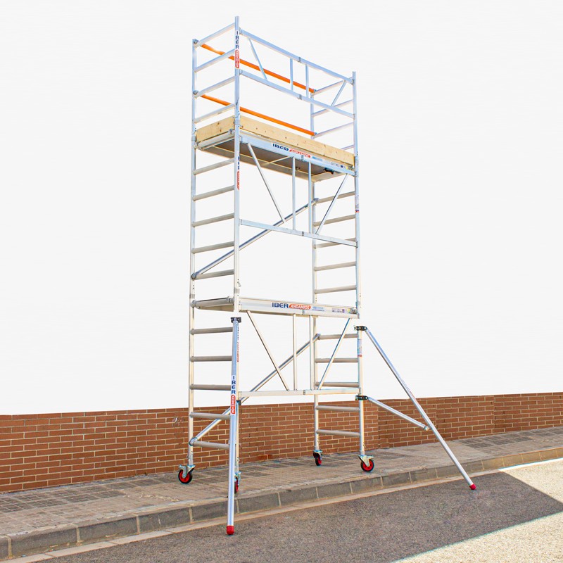 Alquiler Andamio plegable 75x190, 5.70m Alt trabajo - con rodapiés -  IBERANDAMIOS
