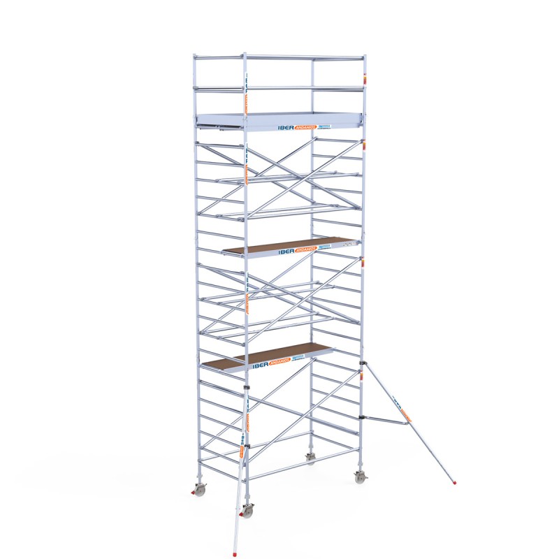 Alquiler Torre andamio móvil 135x250x820 altura de trabajo de aluminio IBERANDAMIOS