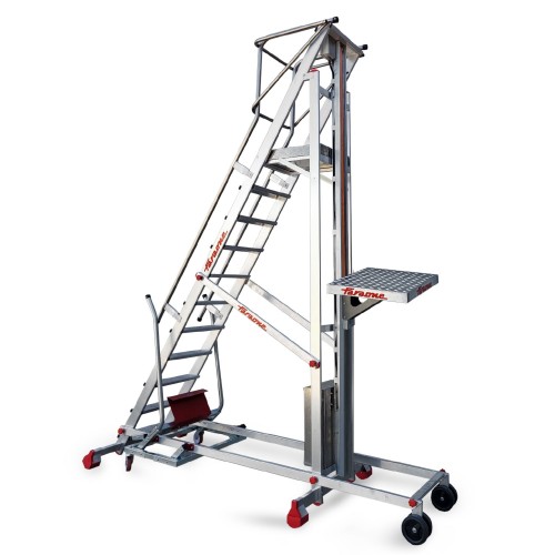 Escada com plataforma e avião de carga elétrico PICK FARAONE