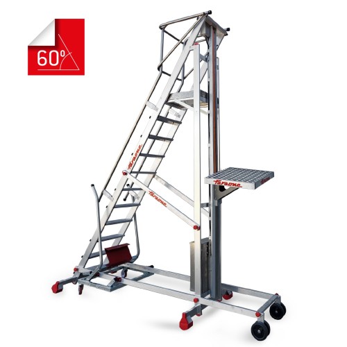 Escada com plataforma e avião de carga elétrico PICK FARAONE