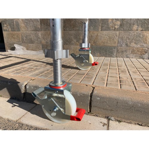 Rueda de NYLON de 200 mm con husillo de aluminio regulable. Carga hasta 800 kg