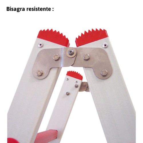 Escalera de doble subida en fibra de vidrio 2x5 peldaños 2TFVT Faraone