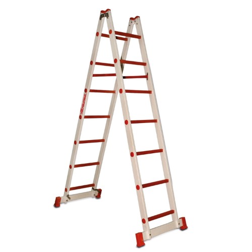 Escada dupla de fibra de vidro 2x5 degraus 2TFVT Faraone