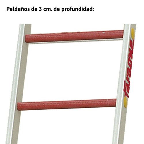 Escalera extensible de fibra y 2 tramos 10+10 peldaños 2TFVE Faraone