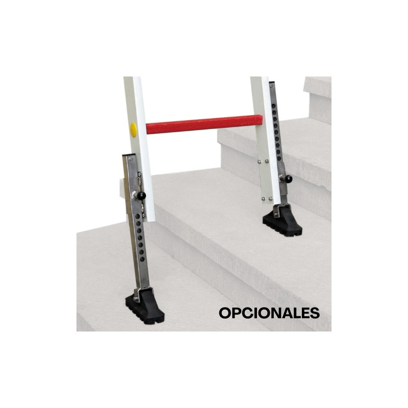 Escada extensível de fibra de vidro de 2 secções com 10+10 degraus, 2TFVE Faraone