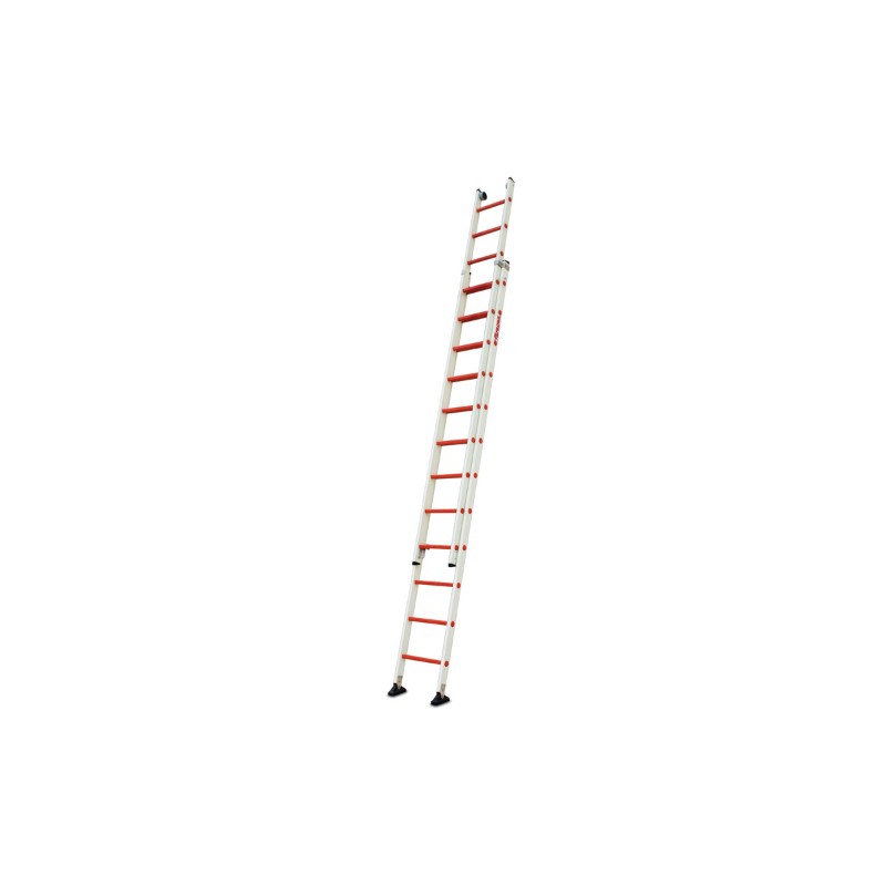 Escalera extensible de fibra y 2 tramos 16+16 peldaños 2TFVE Faraone