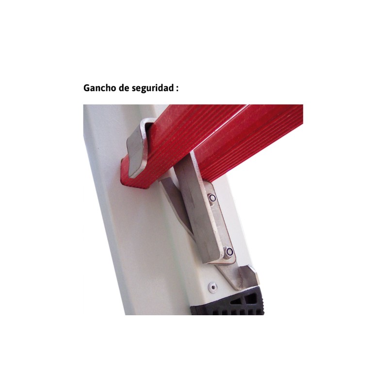 Escalera extensible de fibra con cuerda 14+14 peldaños 2TFV/EC Faraone
