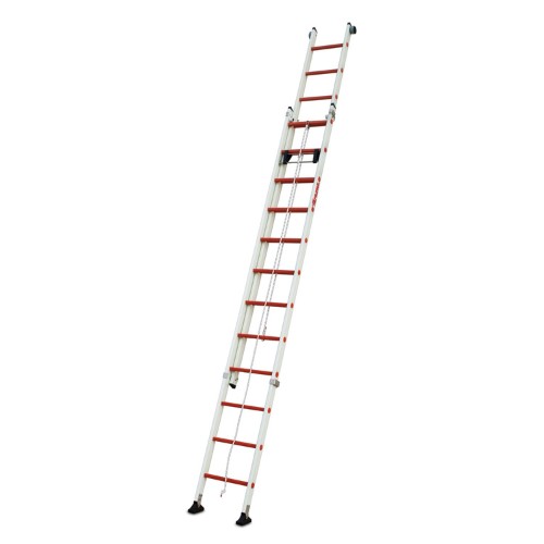 Escalera extensible de fibra con cuerda 16+16 peldaños 2TFV/EC Faraone