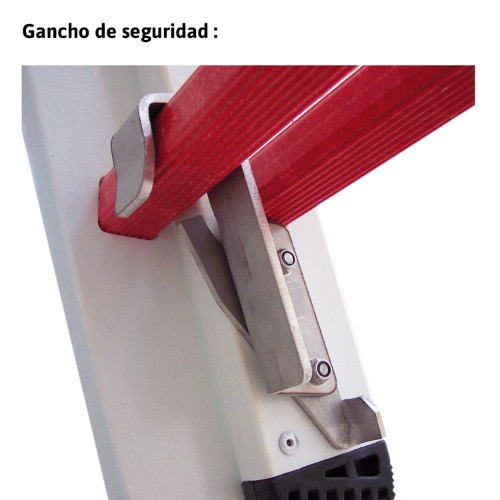 Escalera extensible de fibra con cuerda 16+16 peldaños 2TFV/EC Faraone