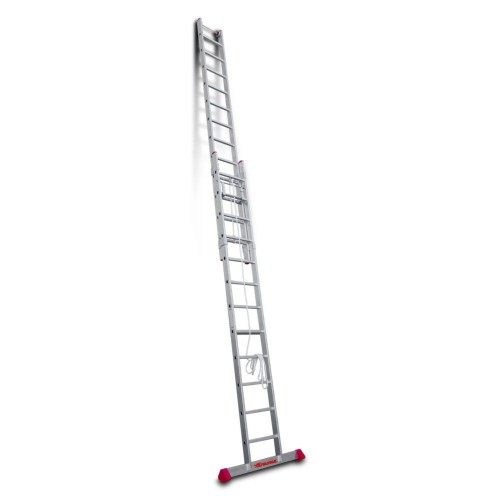 Escalera extensible con cuerda para uso profesional 12 peldaños EN212