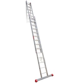Escalera extensible con cuerda para uso profesional 14 peldaños EN214
