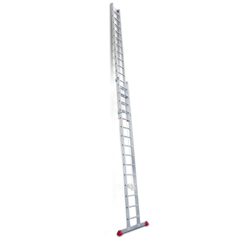 Escalera extensible con cuerda para uso profesional 15 peldaños EN215
